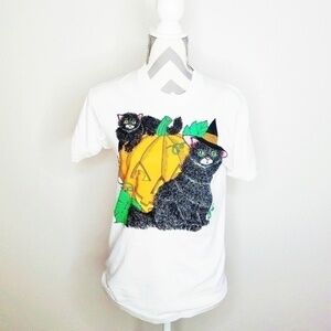 BLACK cat Halloween t shirt